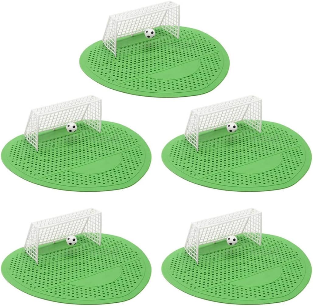 Urinal Screen Anti Odor Football Male Toilet Cleaner Splash Guards Soccer Goal Filter Mats Green 5PCS Urinal Screen Urinal mats Urinal Sieve Football Male