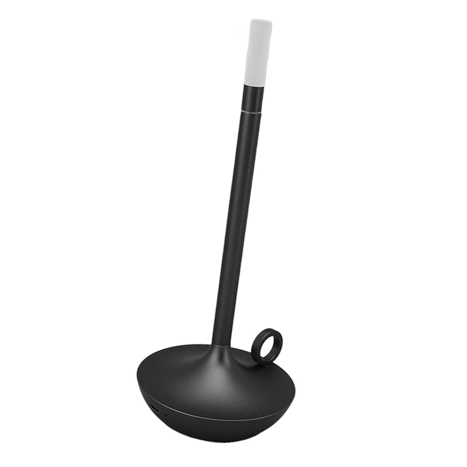 Cordless Table Lamp Innovative Candle Shape 3 Levels Brightness Dimmable Rechargeable LED Desk Lamp Black — image 5