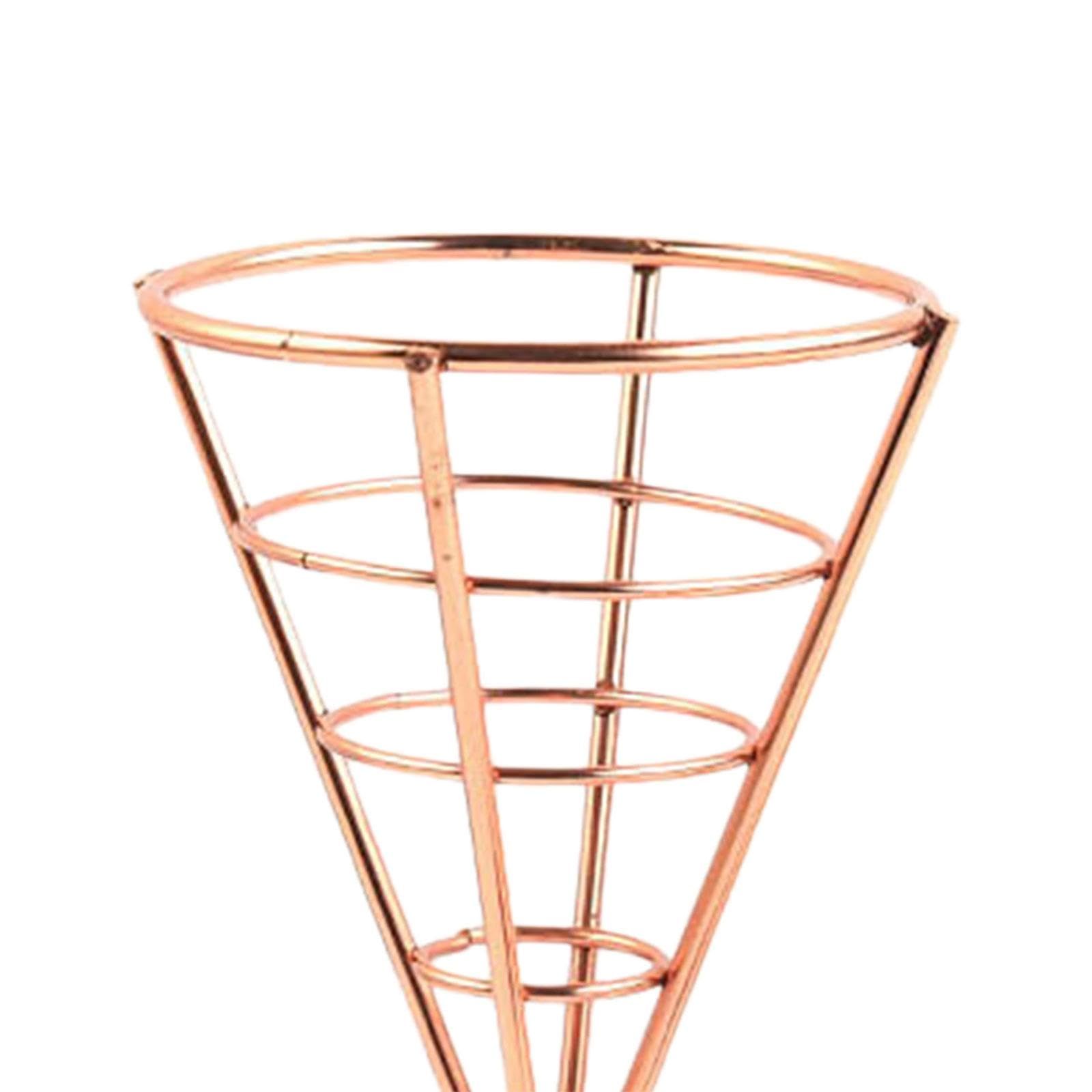 Food Tray French Fries Stands Serving Holder Cone Metal Wire Basket Fried Snack Basket for Home Parties Backyard Picnics — image 4