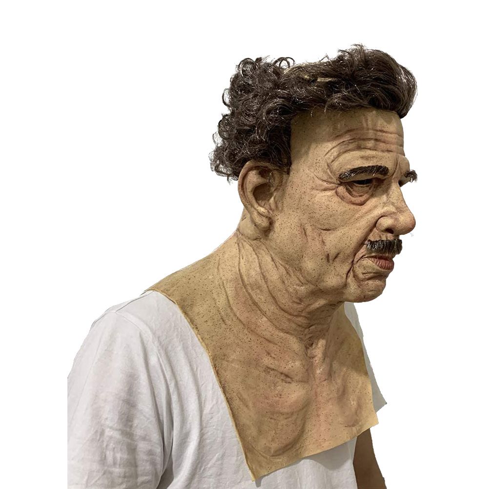 Halloween Latex Old Man Face Cover Halloween Fancy Dress Head for Masquerade Realistic Headgear โ image 4