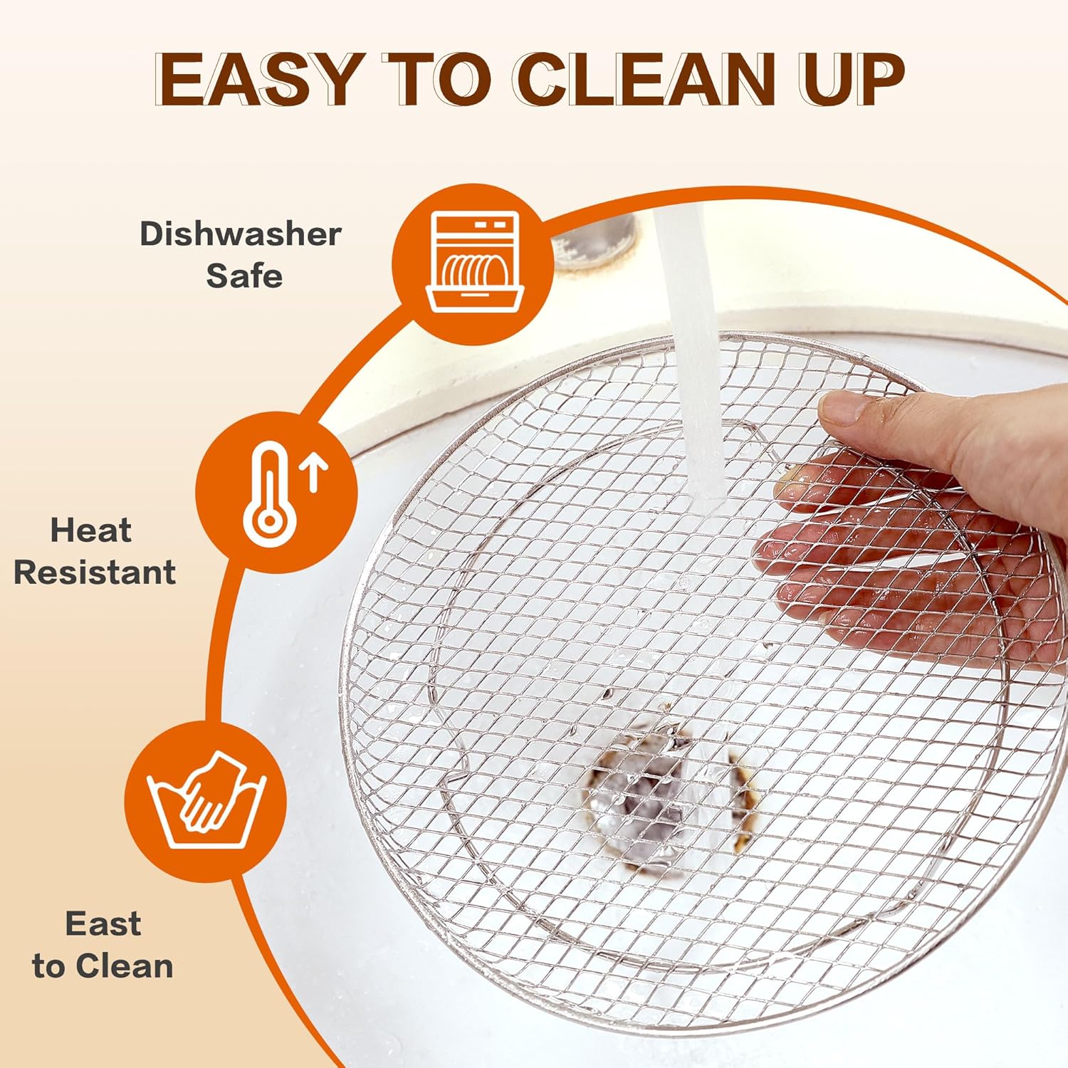 Multi-layer air fryer rack (3 round layers) - Air fryer baking pan - Air fryer grid - 304 stainless steel - Safe to use in air fryers, steam ovens โ image 4