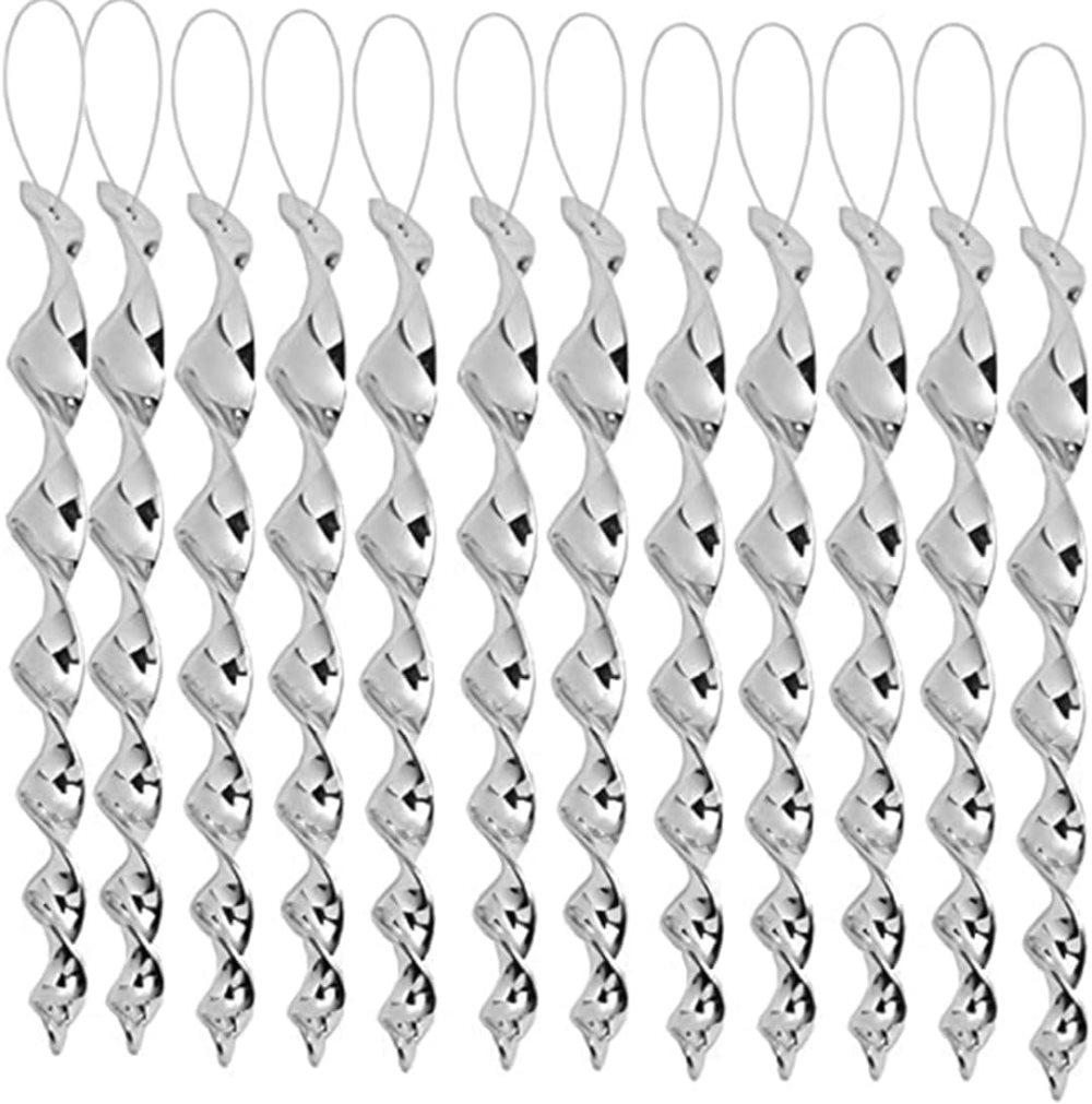 30-Pack Silver Bird Repellent Spiral Scarecrow, UV Resistant for Garden and Terrace, 30 cm