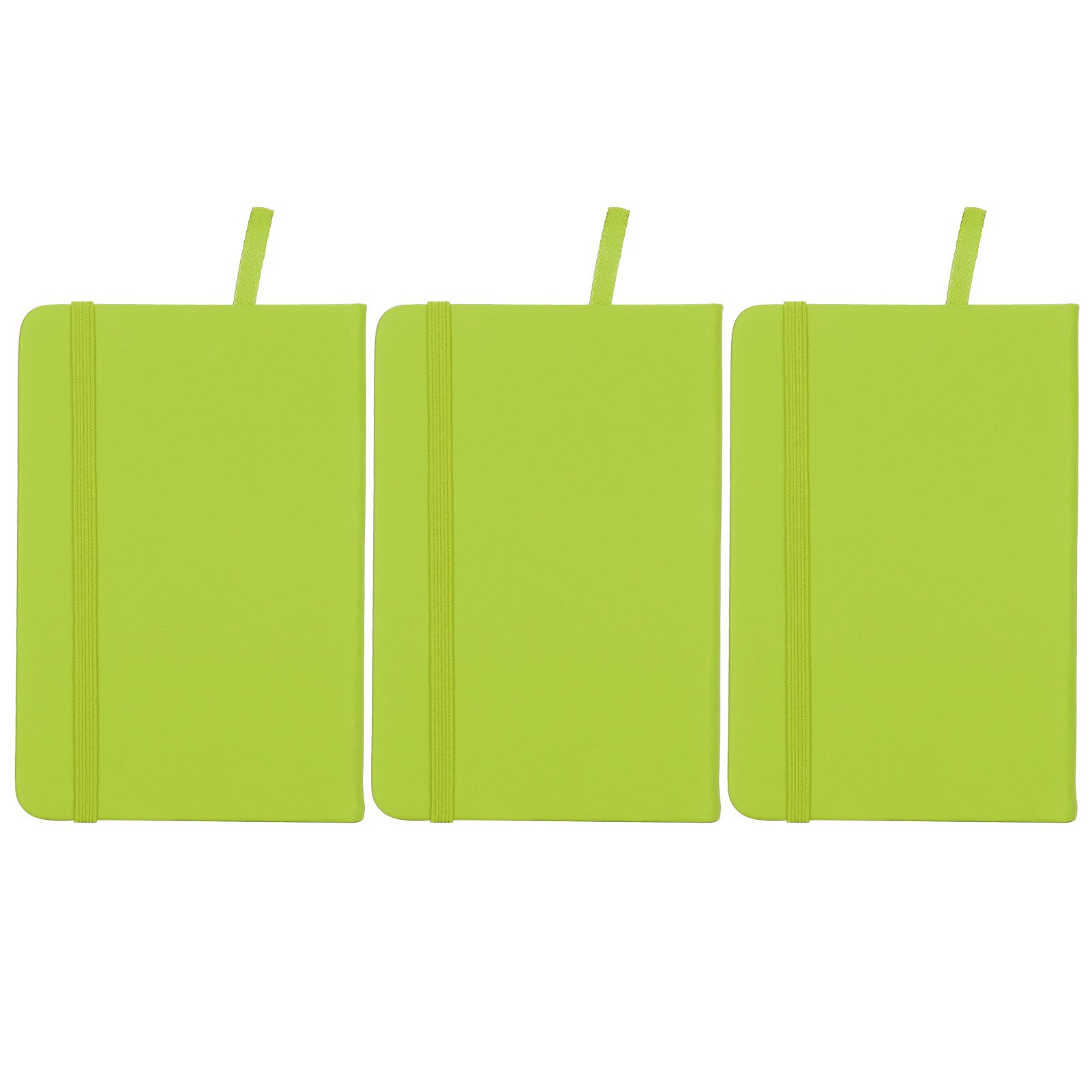 3Pcs PU A6 Business Notepad Hardcover Strap Notebook Diary Stationery Office School SuppliesGreen