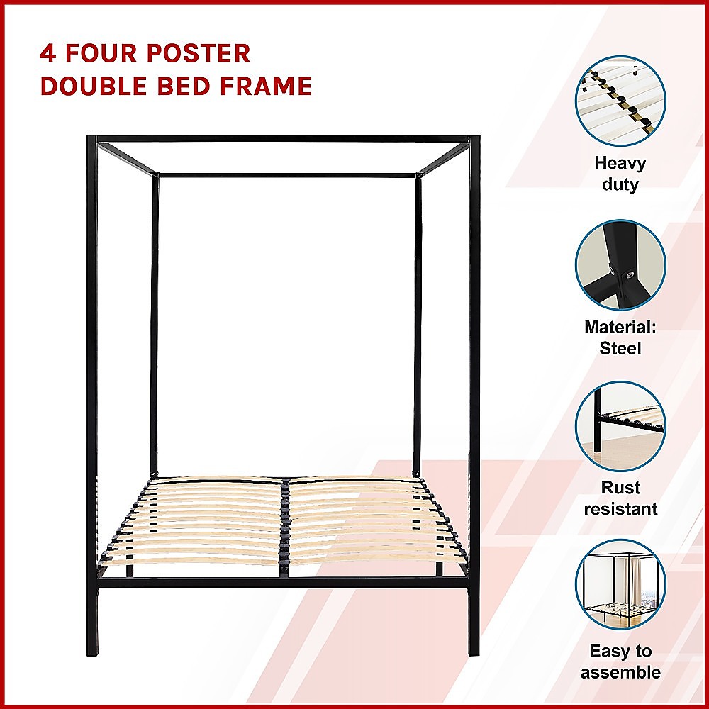4 Four Poster Double Bed Frame โ image 3