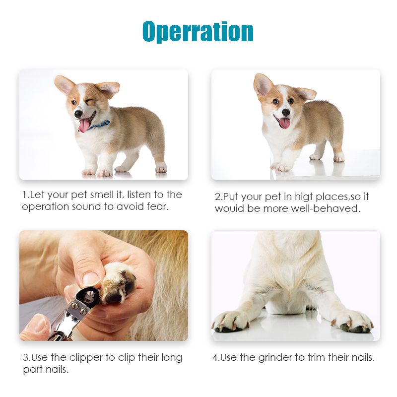 YES4PETS Electric Pet Dog Cat Quiet Nail Grinder Clipper Cutter Trimmer Grooming Care — image 6