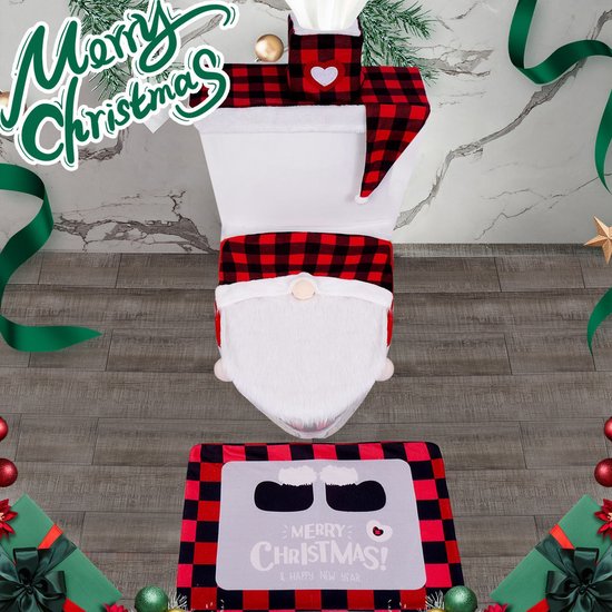 Toilet Seat Covers - Set of 4 - Christmas Toilet Seat Covers - Christmas Bathroom Accessories - Cute Christmas Dwarf Toilet Seats - Christmas Bathroom โ image 2