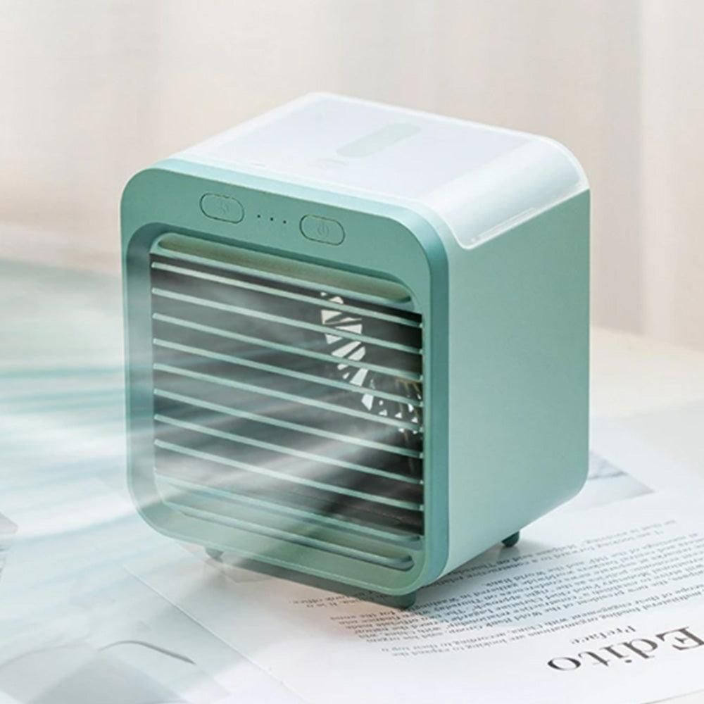 Portable Air Conditioner Fan 3 Speeds Cooling Humidifier Fan for Room Desk Bedroom Office Green — image 4