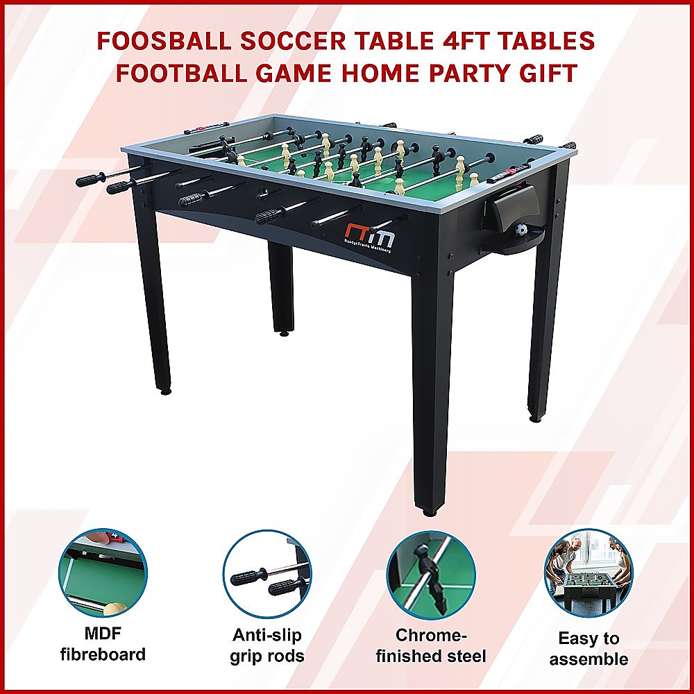 Foosball Soccer Table 4FT Tables Football Game Home Party Gift — image 3