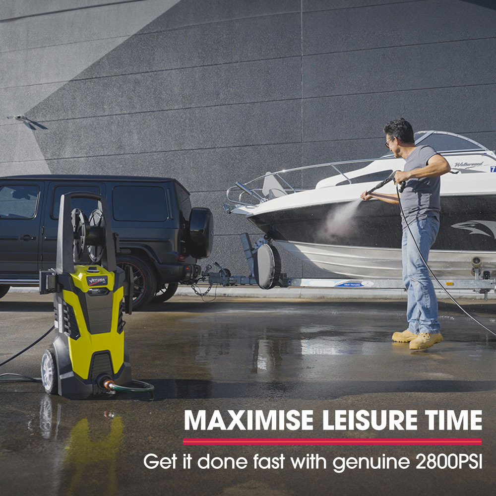 JET-USA RX540 Electric High Pressure Washer, 2800PSI 2 Nozzles, Brush Head, Deck Cleaner, Detergent Bottle, 10M Hose โ image 3