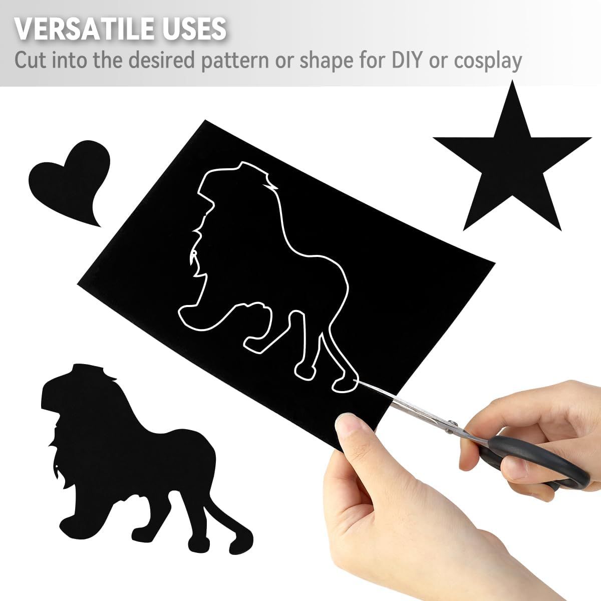 10 Pack Self Adhesive Felt Sheets, Velvet Flock Liner for Drawers, Jewellery Boxes, Craft Projects and Furniture, Black, 21.1 x 30 cm — image 6