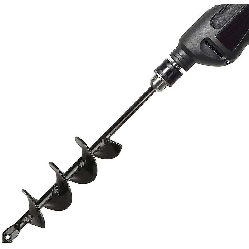 Garden Auger, Spiral Drill Gardening Tool For Planting Trees/Shrubs/Twist Drill/Planting Auger - 4 × 22Cm