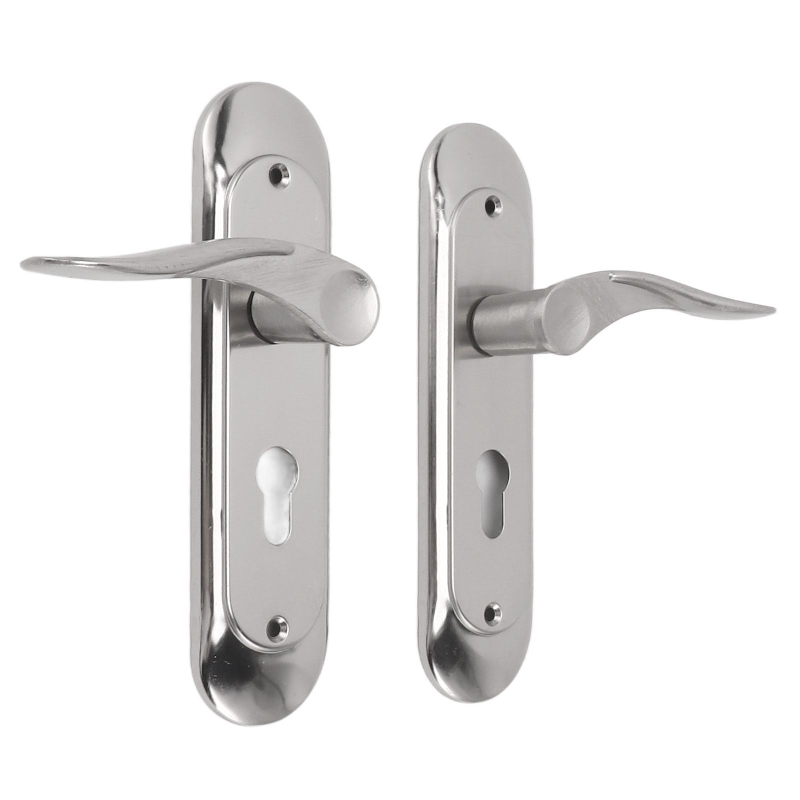 Door Interior Lever Passage Handle with Lock Easy Install Stainless Steel Door Handle for Bedroom Bathroom Closet Home โ image 2
