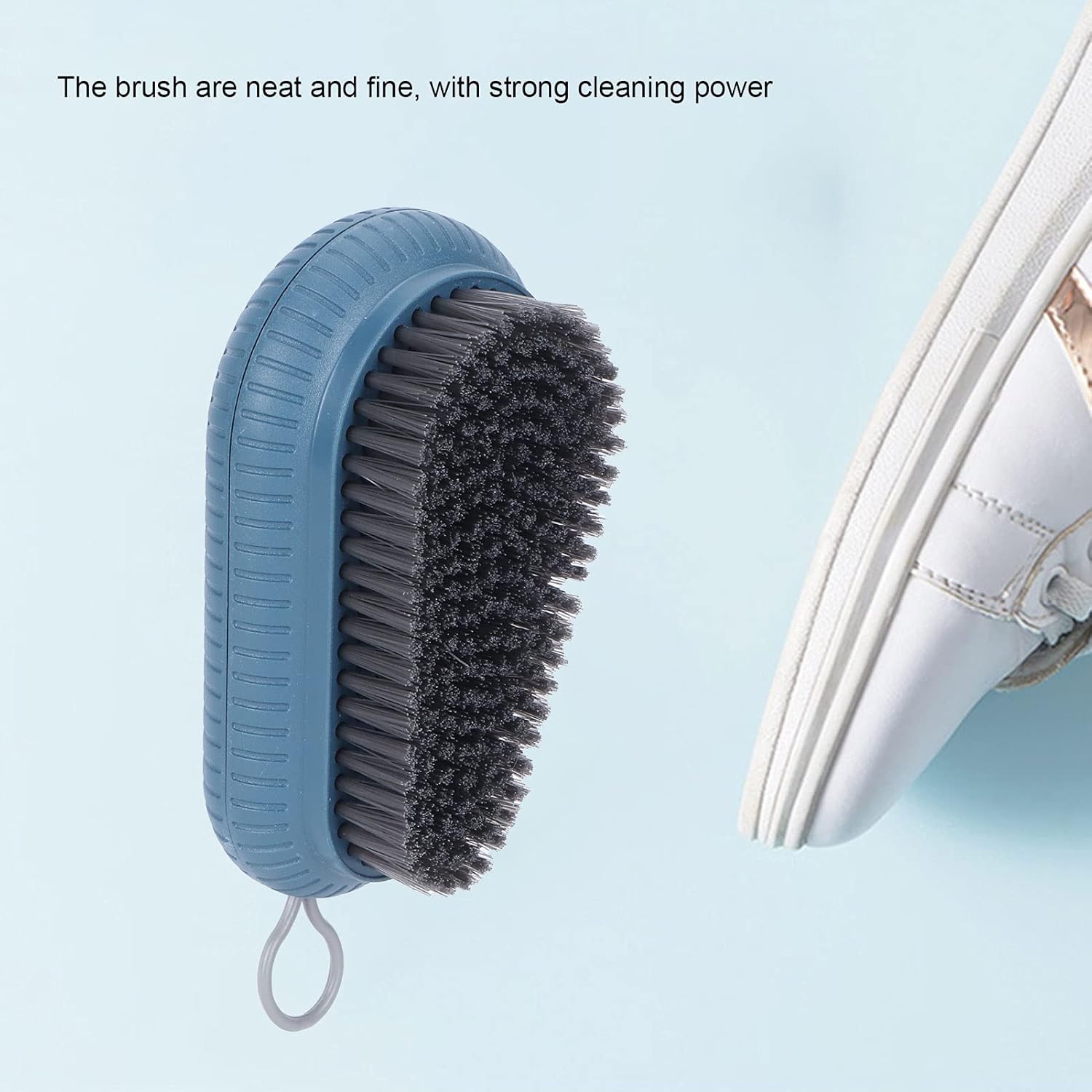 Shower Cleaner Brush, Soft Bristle Cleaning Brush Bath Scrubber for Laundry Stains Clothes Shoe Household Tools Blue — image 3