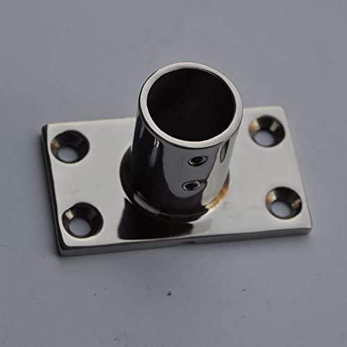 Stainless Steel Boat Rectangular Base Handrail Fittings 90 Degree 1" — image 4