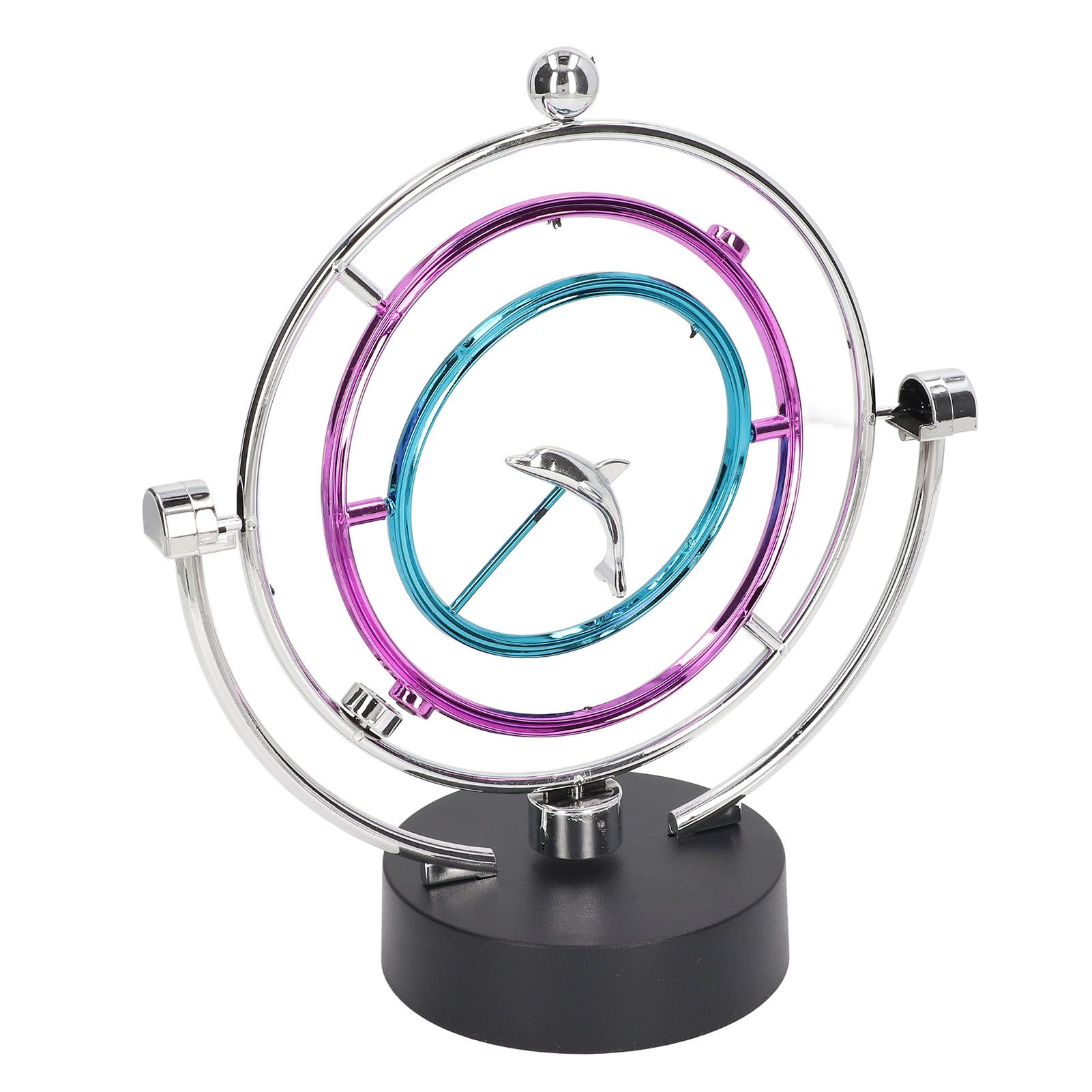 Perpetual Motion Toy Innovative Large Circle Dolphin Perpetual Swing Toy for Home Office โ image 2