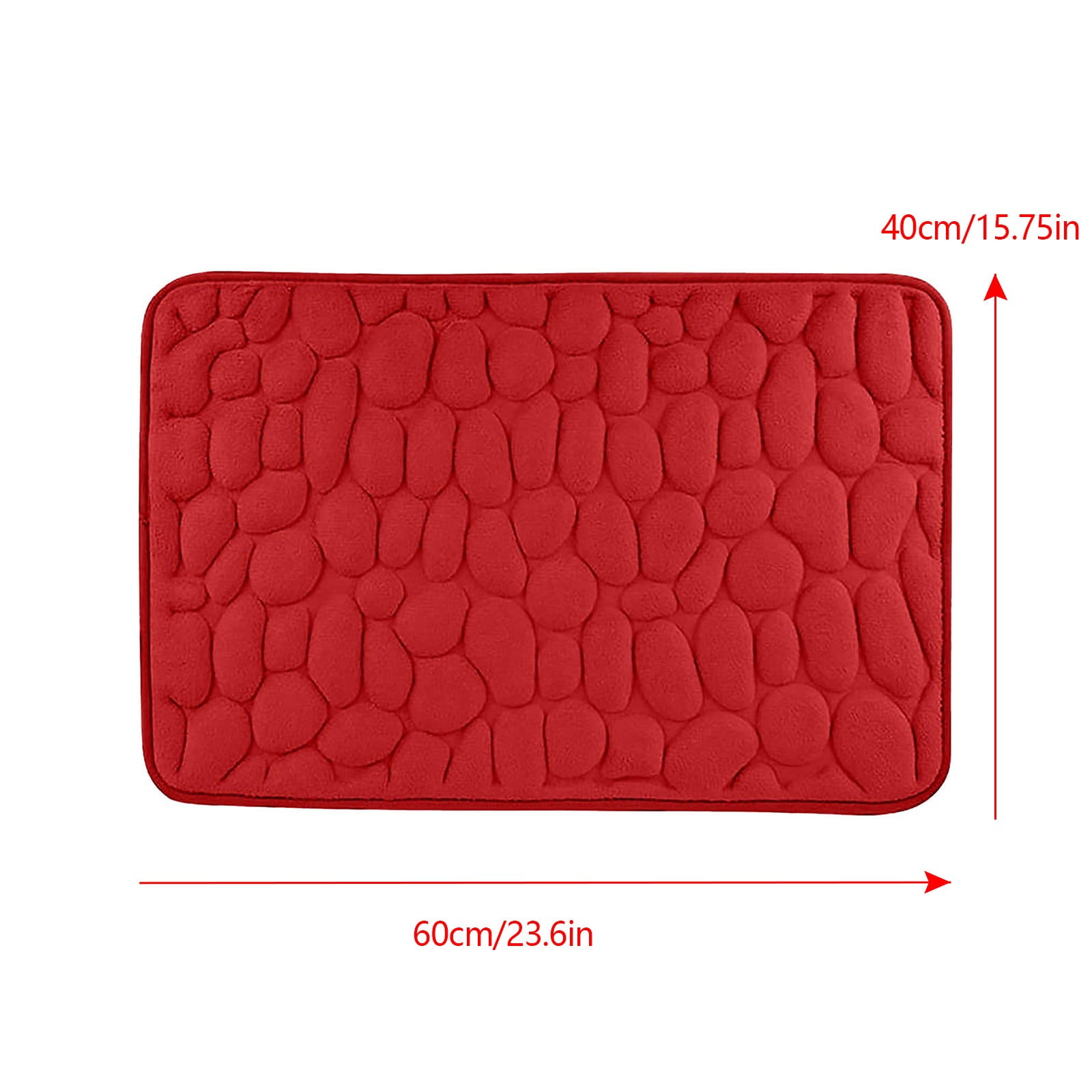 Bathroom Rugs - Ultra Absorbent Non-Slip Floor Bath Mat, Super Soft Shower Mat for Bath Tub, Machine Washable 16 × 24" (Brown) #C-Red — image 3