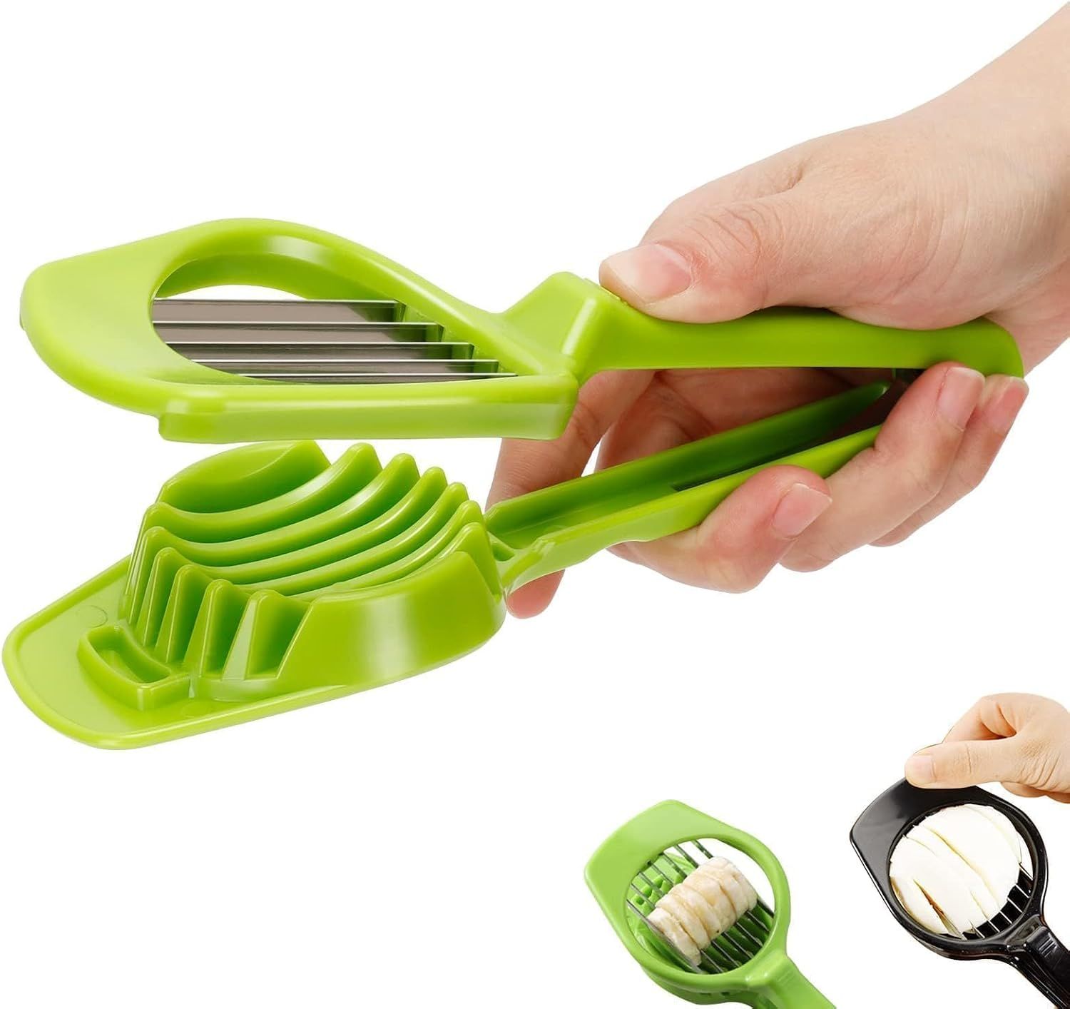 Egg Cutter, Hard Boiled Eggs Slicers Handheld Fruit Divider Vegetable Slicing Tool for Mushroom Strawberry Cherry Tomato Kiwi Kitchen Gadgets