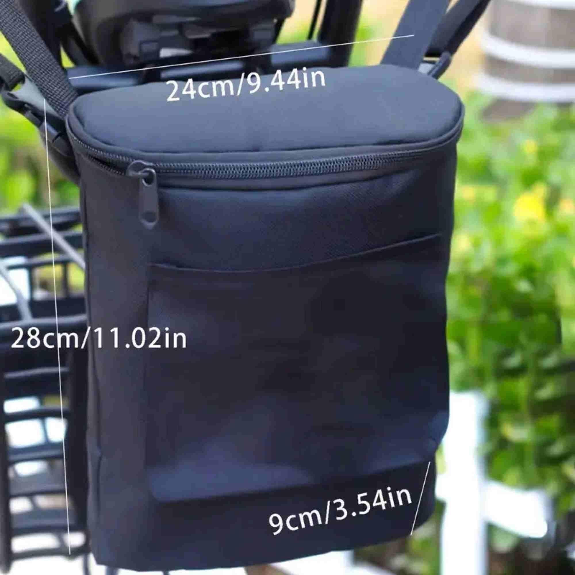 Bicycle Hanging Bag Front Handlebar Organizer Placement Bag For Bike Storage - Black โ image 3