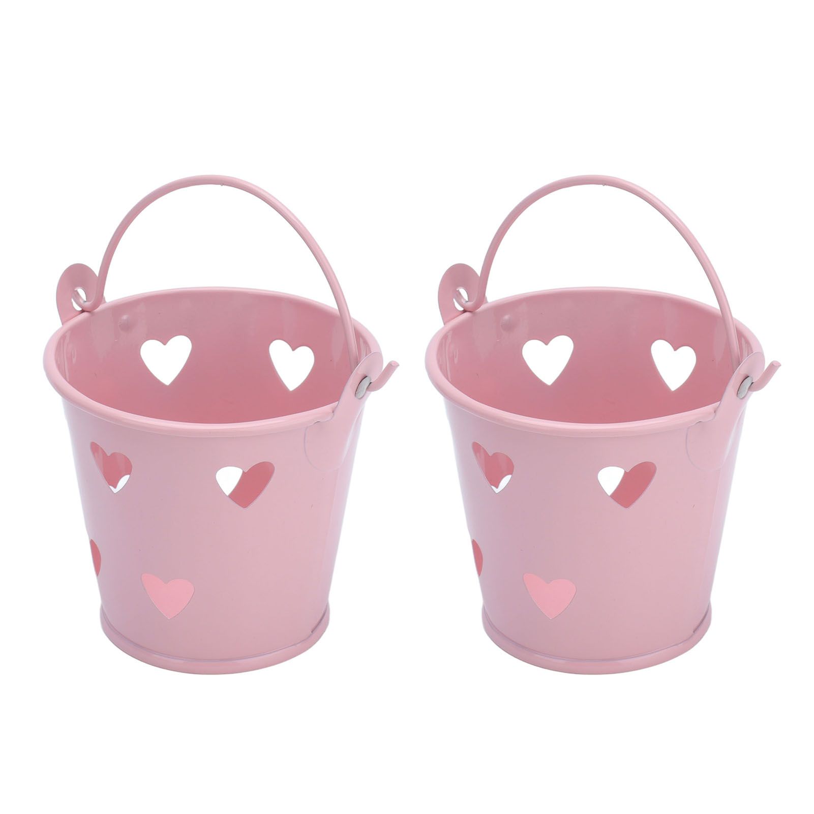12pcs Mini Metal Bucket Hollow Heart Shaped Bucket with Handle for Candies Outdoor Flower Cosmetics โ image 6