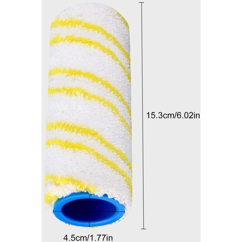 Replacement Rolls for Kärcher FC7 FC5 FC3D FC3 (Yellow) (4) — image 4