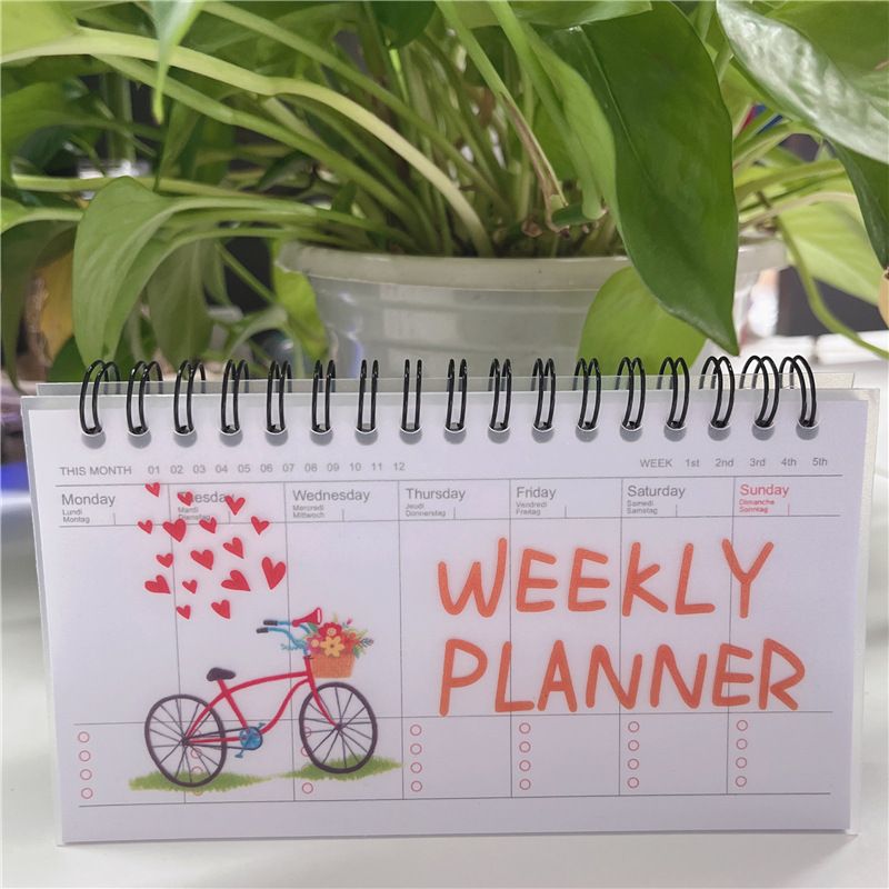 Weekly Planner - Wirebound Undated Weekly & Daily Scheduler Planner Weekly Day Plan Time Organizer Stuff Notebook Spiral Agenda β image 3