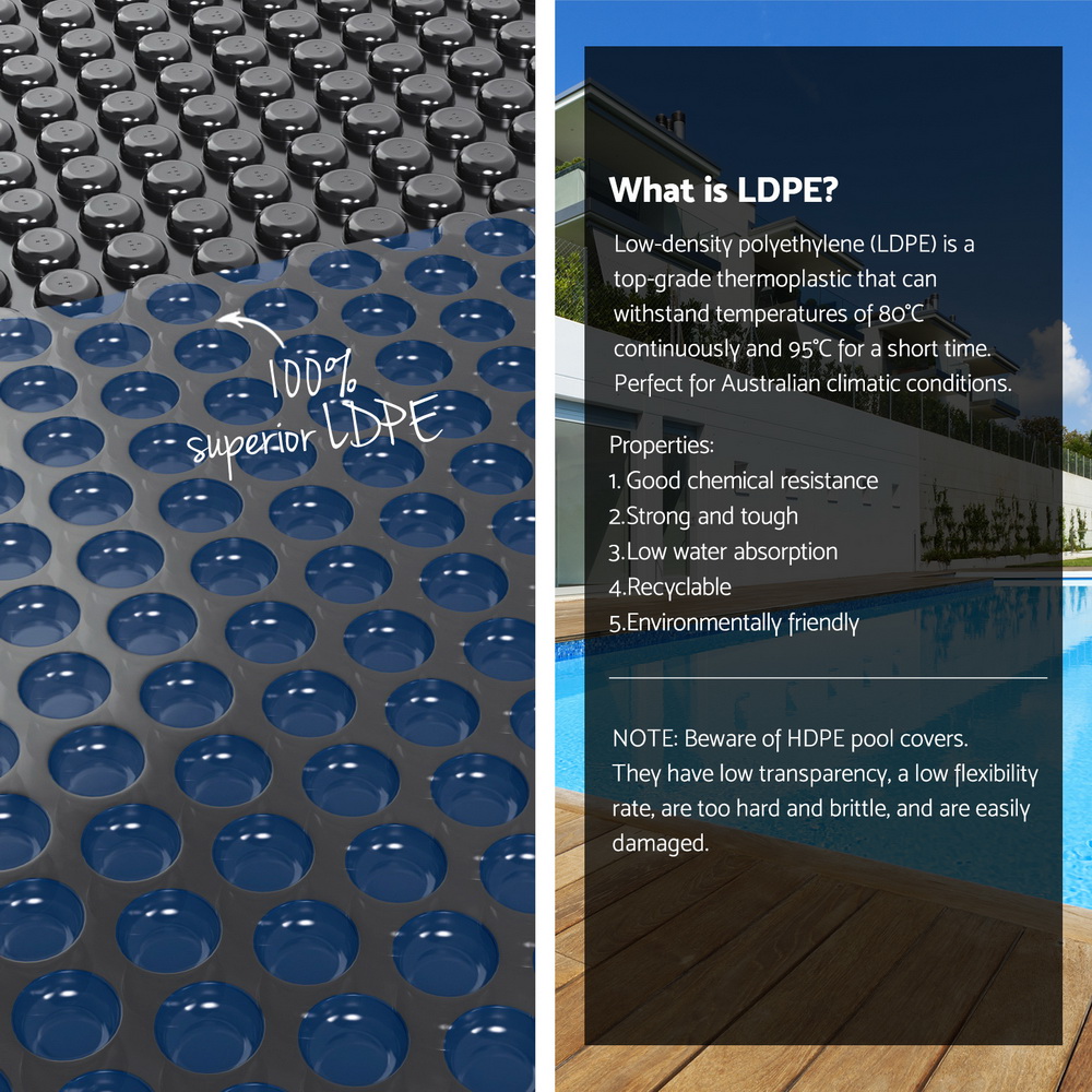 Aqua Buddy Pool Cover 600 Micron 6.5x3m w/ Roller 4m Swimming Pools Black Solar Blanket โ image 6