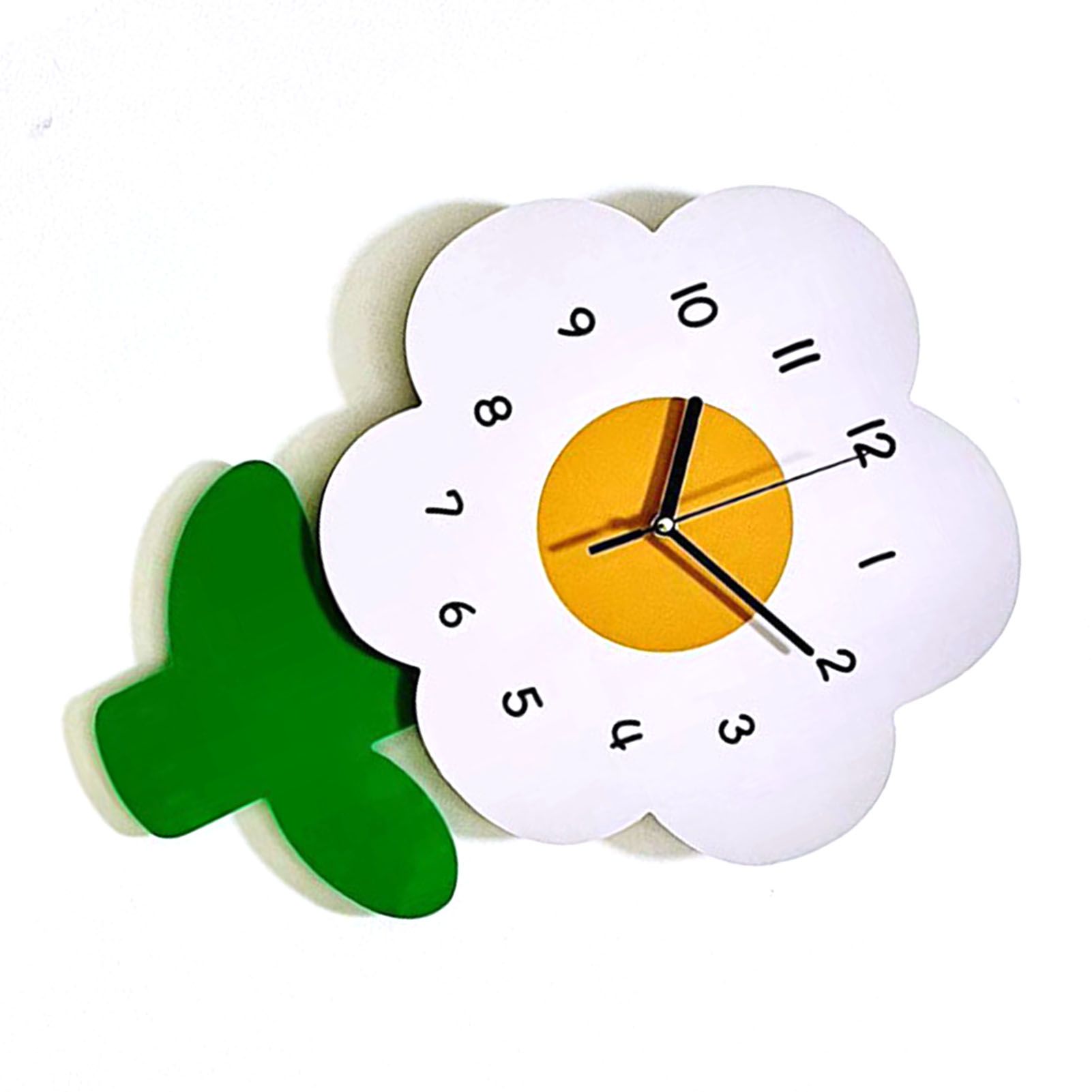 Flower Shaped Wall Clocks for Kids Cartoon Cute Exquisite Silent Wall Clock for Living Rooms Offices 20x30cm/7.9x11.8in โ image 3