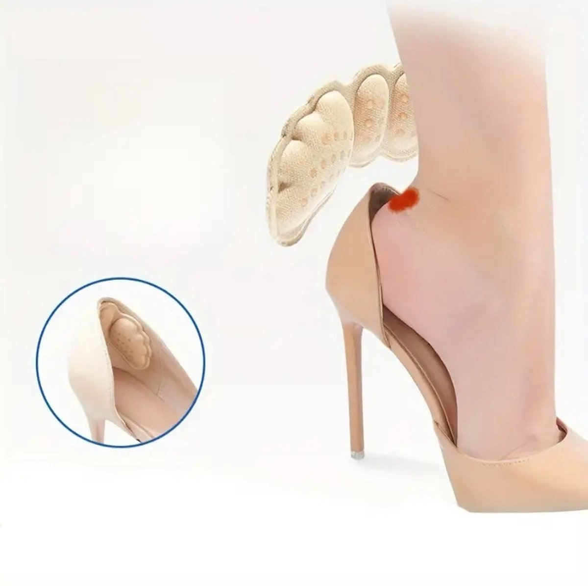 Anti-Slip Butterfly Heel Sole for Women | Anti-Slip Heel | Anti-Blister Plaster | Anti-Blisters | High Heel Protectors | 1 Pair | Pink — image 4