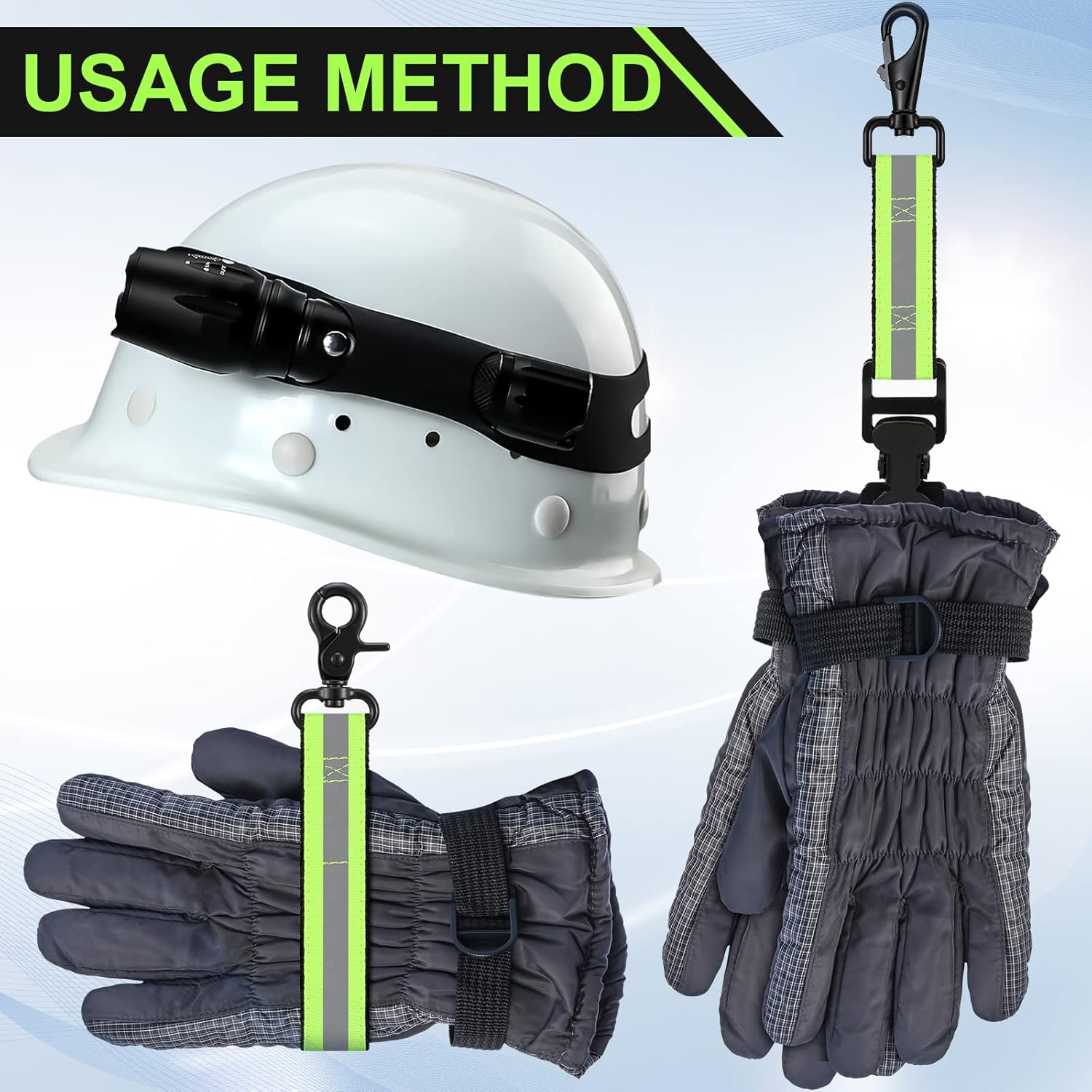 4 Pcs Firefighter Tools Include 2 Firefighter Helmet Band 2 Glove Strap Holder Fire Helmet Band Glove Safety Strap with Reflective Trim Fire Accessories โ image 3