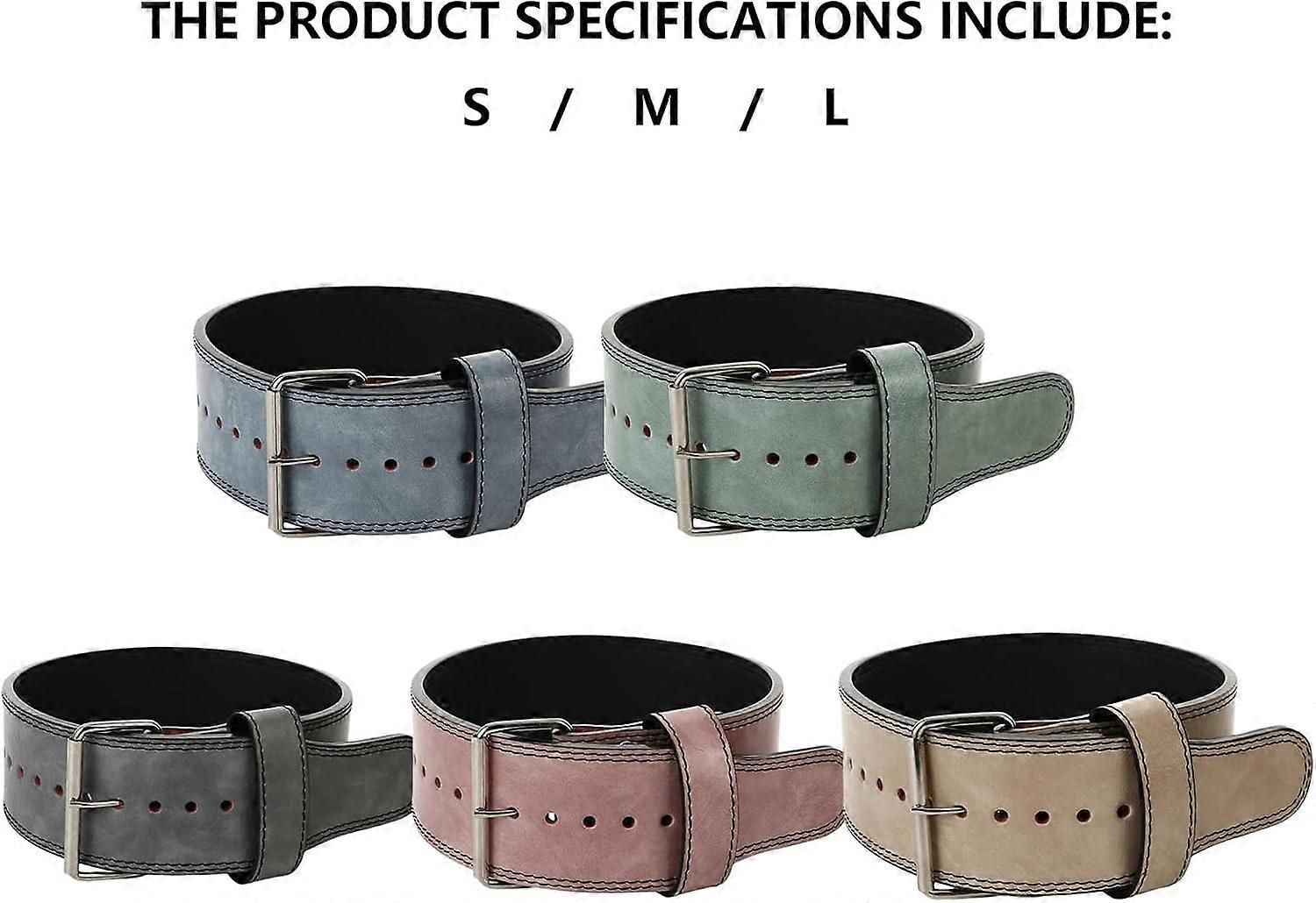 Weightlifting Belt Adjustable Fitness Training Belt for Powerlifting, Bodybuilding and Strength Training - Green L โ image 3