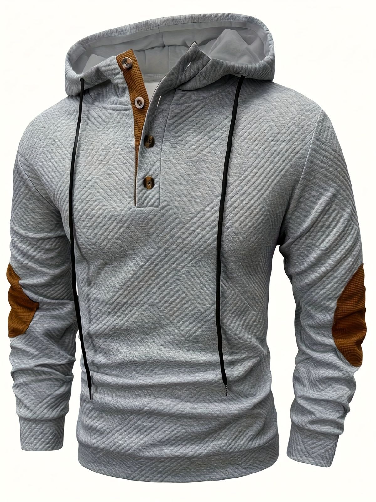 Men'S Casual Hoodie Color Block Sweatshirt Pullover Hoodie Australian - White - Size M(AU M/EU48) โ image 2