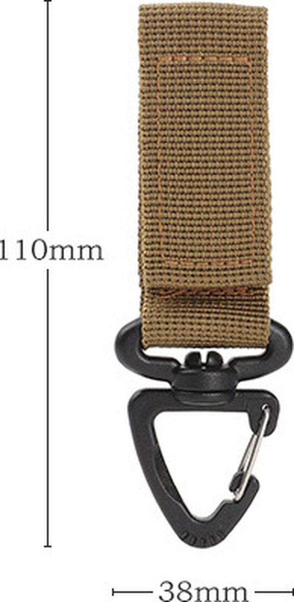 Bottle Hanger | Swivel Buckle | Nylon Outdoor Buckle | Camping Accessory | Carabiner Keychain | Green — image 5