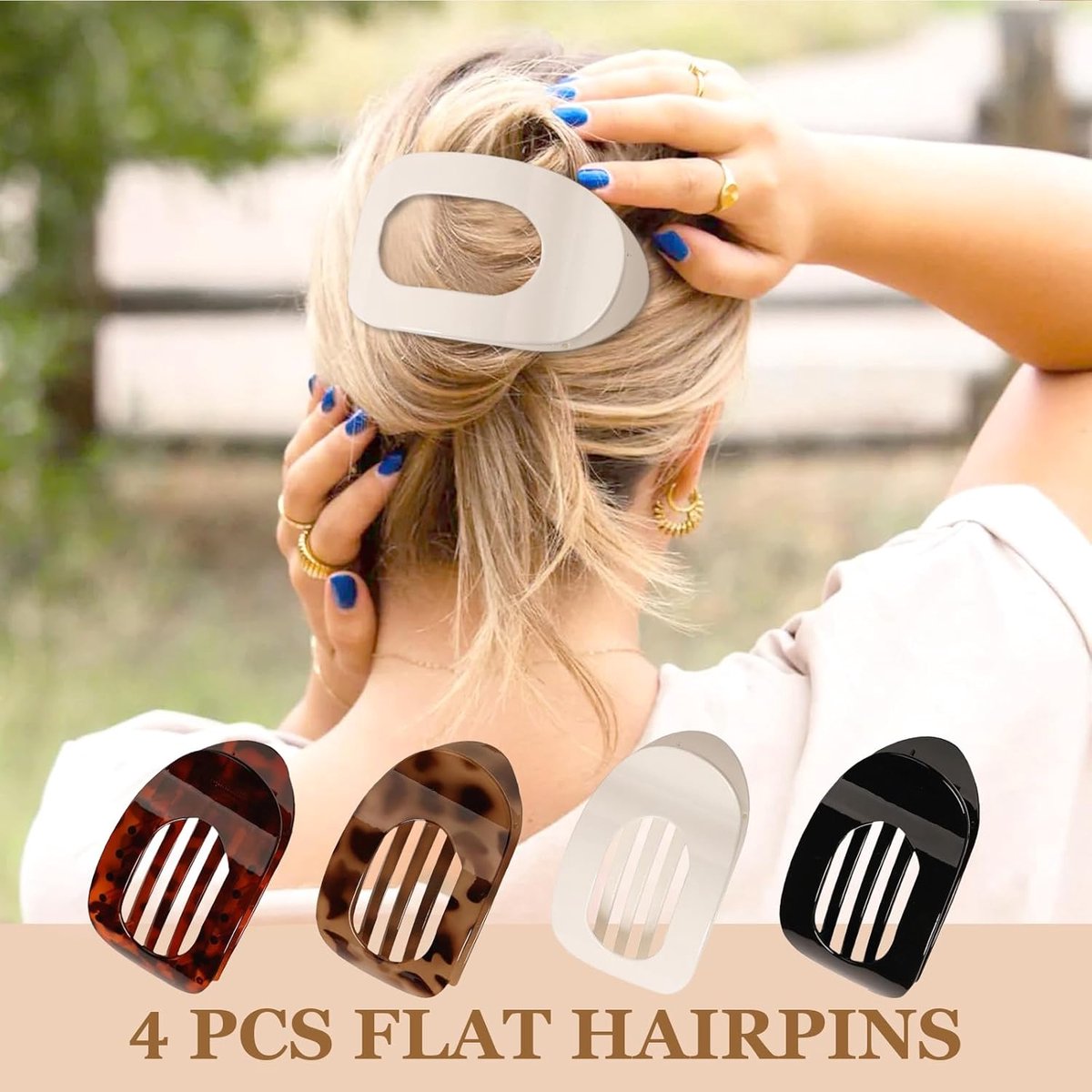 Hair elastic - 4 pieces - Hair accessories - 4 colors — image 3