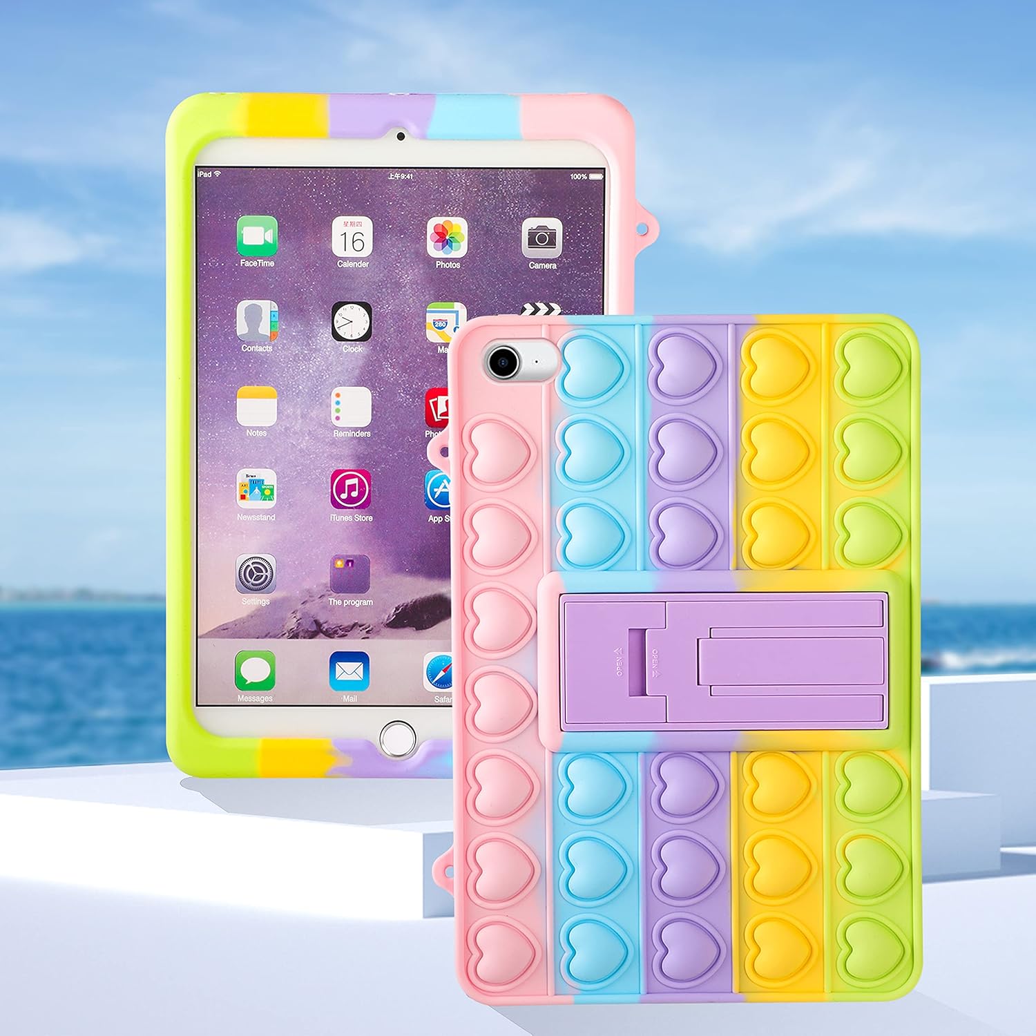 Case for iPad Air 2/iPad 6/ Pro 9.7/" Cartoon Funny Kawaii Cute Silicone Fun Cover Stylish Fashion Unique Design Fidget for Kids Case — image 2