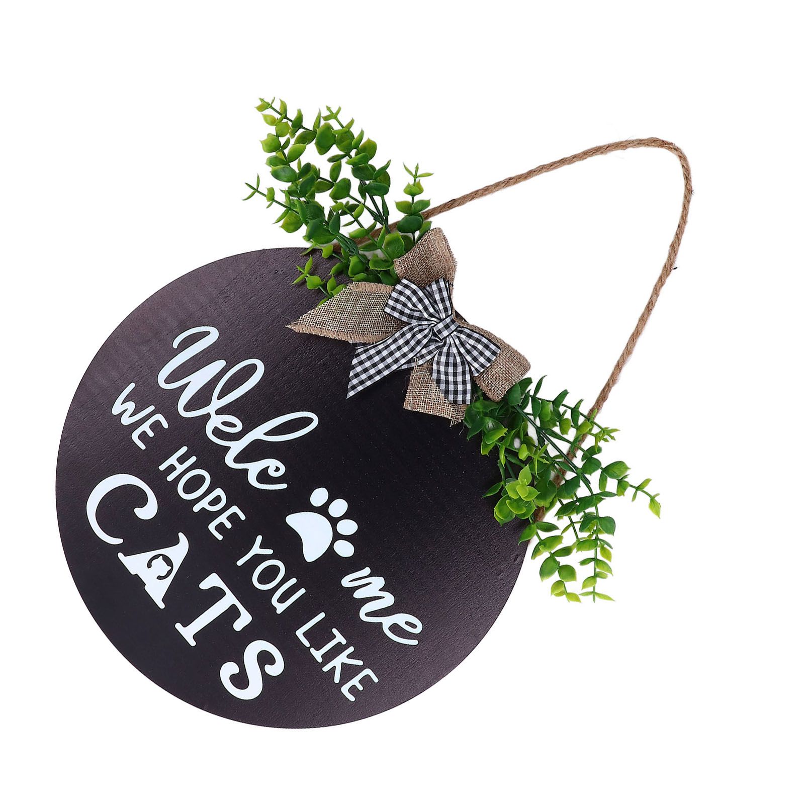 Rustic Welcome Wreath Sign Lovely Farmhouse Front Porch Decoration for Home Decoration — image 3
