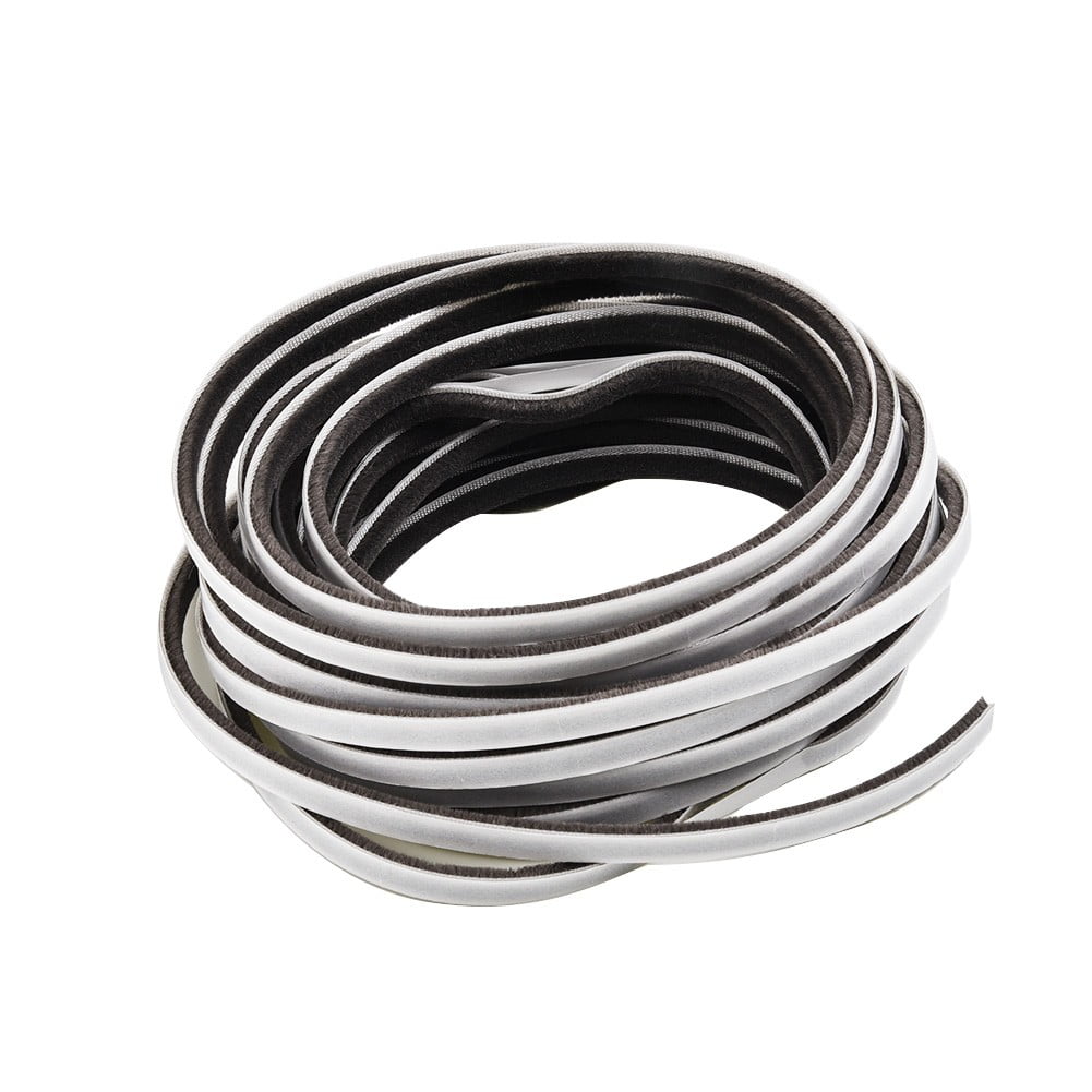 Decor Bottom Bristle Pile Seal Film Door Draught Excluder Brush Weather Strip 10M 5/9/15/23Mm Diy Home High Quality White 9×5Mm 9×23Mm Brown — image 3