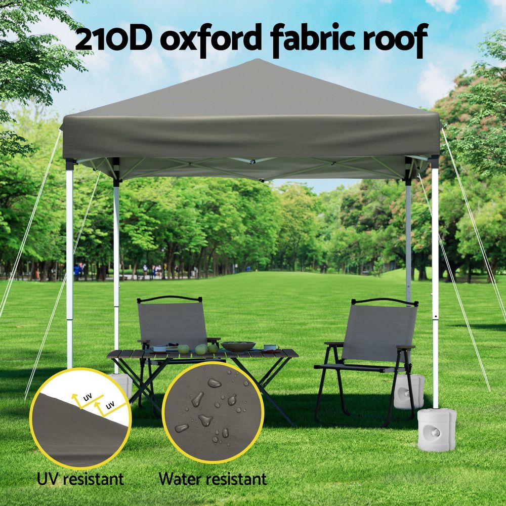 Instahut Gazebo 2x2m Outdoor Patio Garden Marquee Shade w/ Base Pods Grey โ image 4