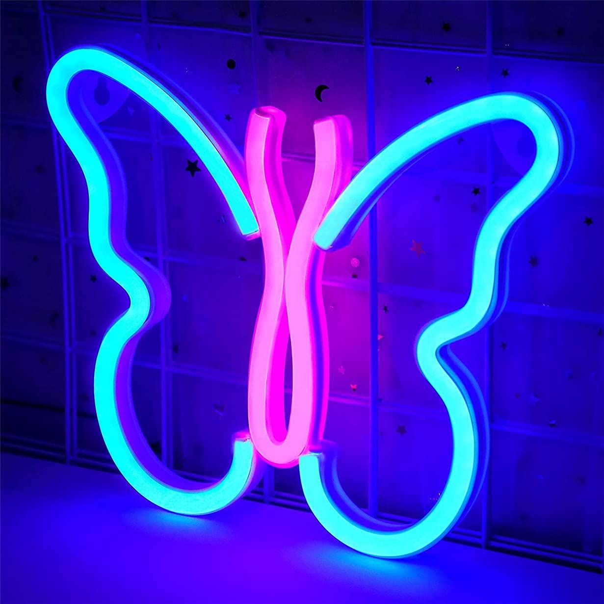 Butterfly Neon Sign Lights Hanging Decorative Neon Light USB or Battery Operated for Home Bedroom Bar Restaurant Christmas โ image 2