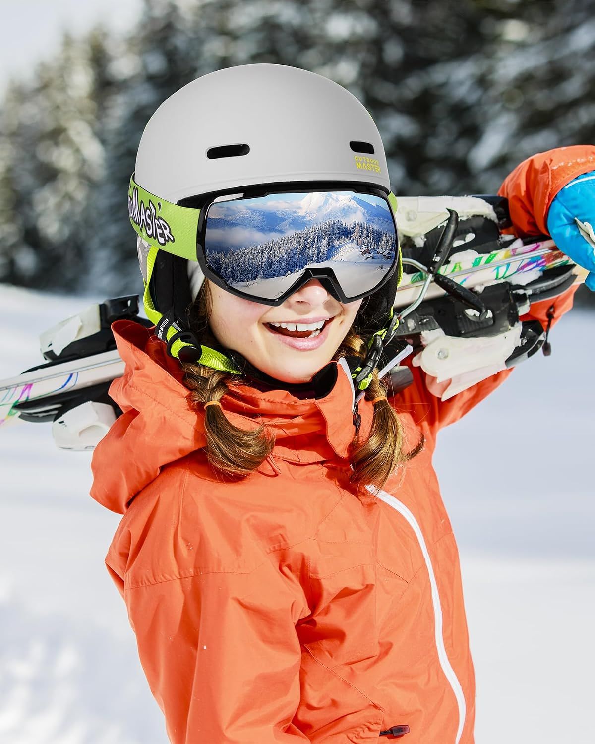 OutdoorMaster Kids Snowboarding Helmet for Boys & Girls - Durable PC Shell, EPS Foam & 12 Cooling Vents, Adjustable Dial Fit-Matte Grey,52-56cm Small — image 6