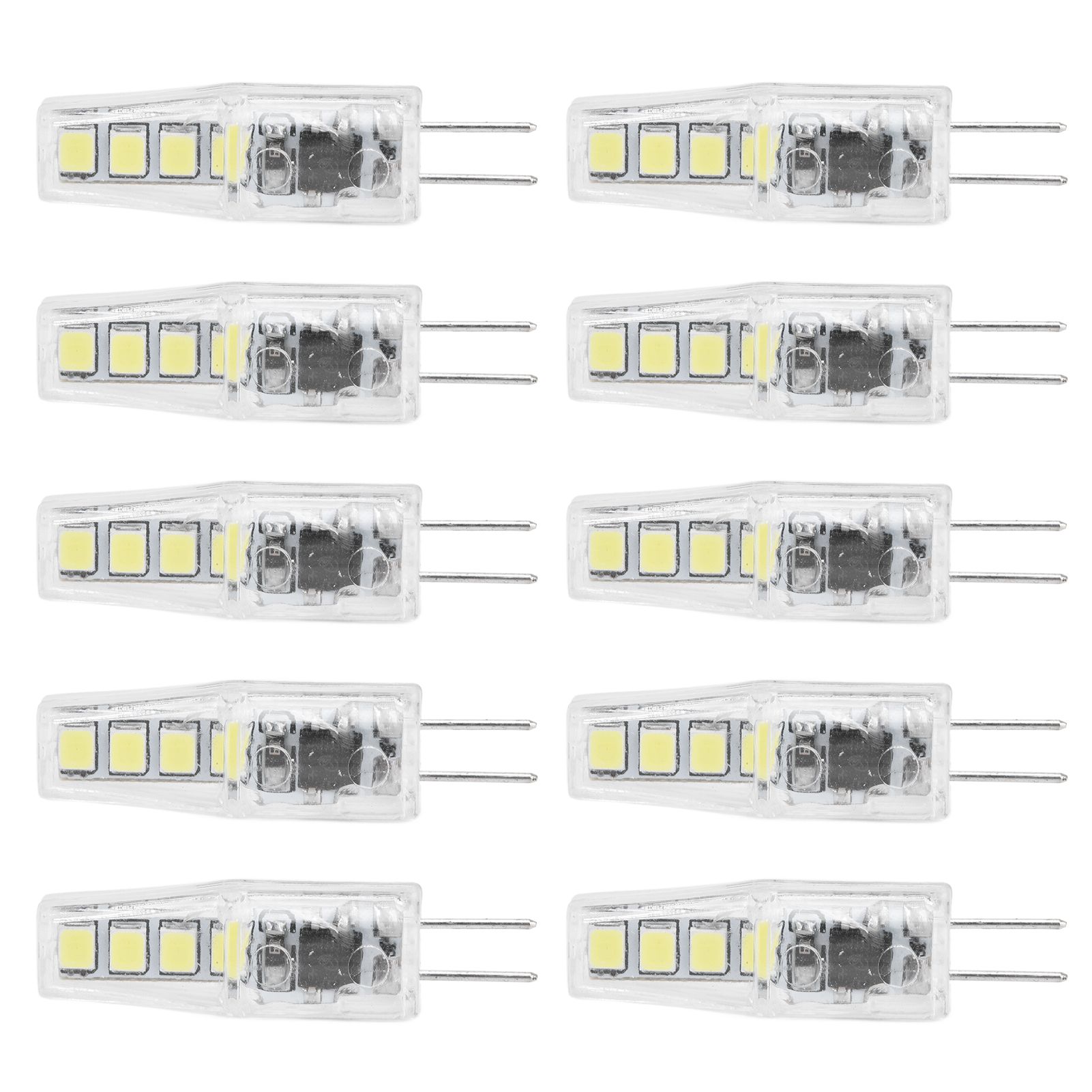 10Pcs G4 8LED Light 2835 Lamp Chips 2W 360 Angle PC Lamp Bulb for Home Office 220VWhite Light โ image 3