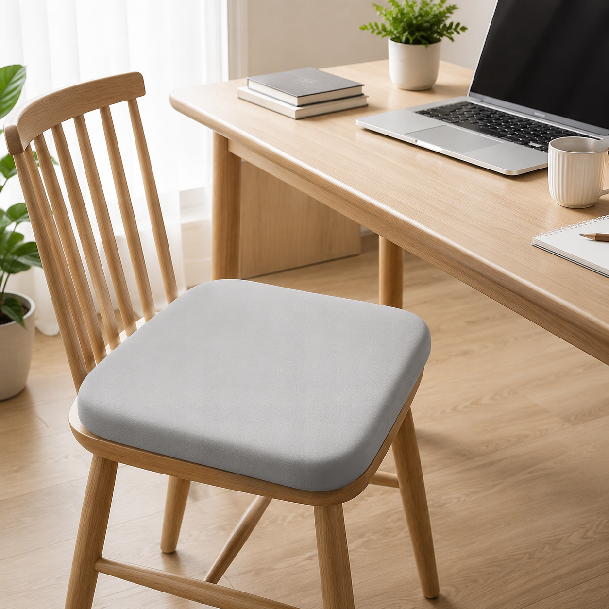 Dark Blue Memory Foam Seat Cushion - 45 x 4.5 cm Polyester Cover, Removable Washable Cover, Portable Office Chair, Student, Dining Chair and Car Seat โ image 4