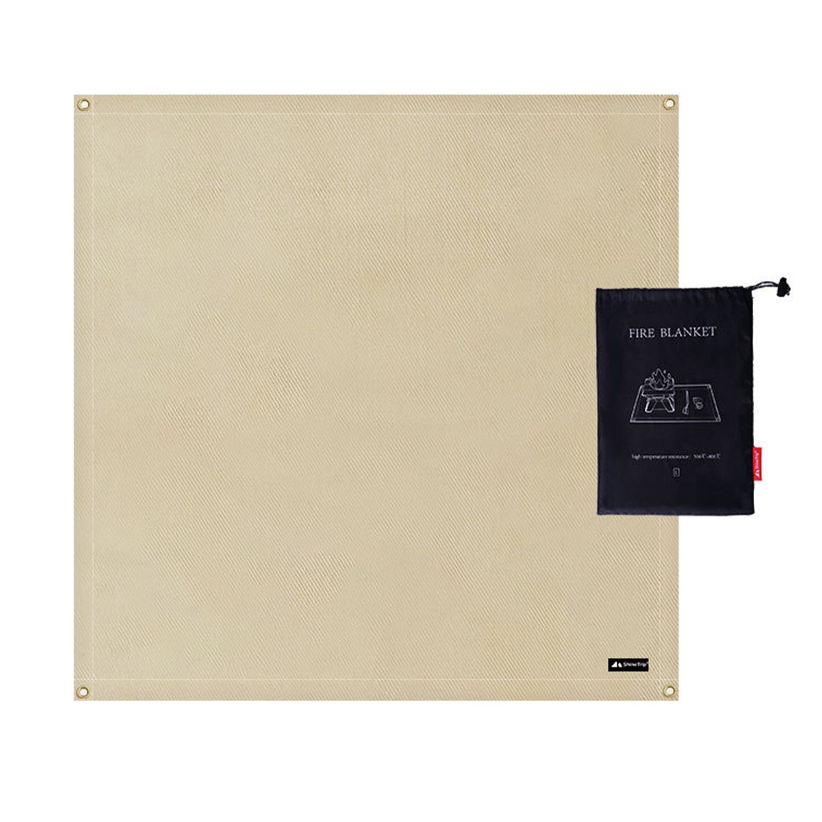 BBQ Grill Mat Outdoor Picnic Fire Pit Mat High Temperature Resistant Glass Fiber Fireproof Cloth L 100 × 100cm