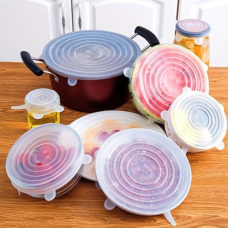 12/18pcs of Flexible Silicone Bowl Covers, Sealed Packaging for Refrigerator And Microwave, Kitchen Food And Vegetable Preservation Additions 18 Pcs — image 3