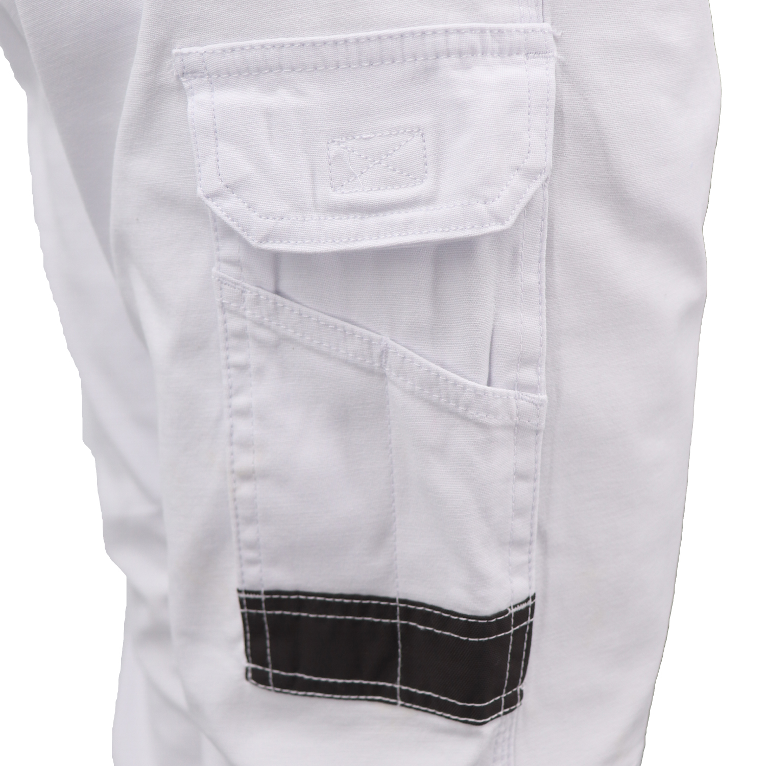 Men's Cargo Cotton Drill Work Pants UPF 50+ 13 Pockets Tradies Workwear Trousers, White, 30 โ image 4