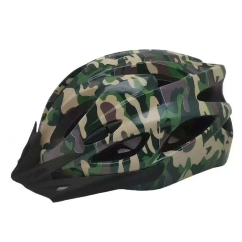 Mountain Bike Helmet Ultra-Breathable Cycling Helmet Integrated Helmet - black and red - Size L59-61CM — image 4