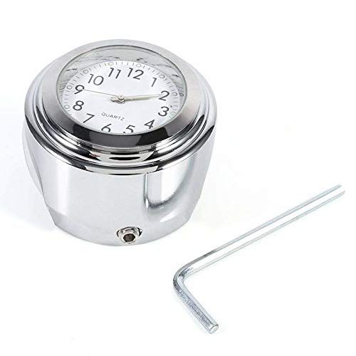 Motorcycle Handlebar Mount Clock,7/8 1" Waterproof Handlebar Dial Clock Watch ,Motorcycle Handlebar Clock & Thermometer — image 2