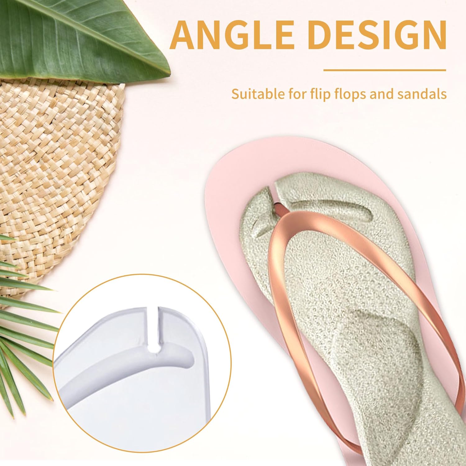 2 Pairs Gel Arch Support Cushion Insoles Adhesive Silicone Flip Flop Thong Inserts Invisible Slim Pain Relief Anti-Slip Shock Absorption Plantar Fasciitis โ image 4
