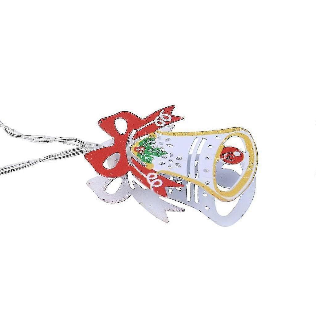 Colorful Bell LED String Lights, 10 LEDs, Battery Powered Christmas Decor — image 3