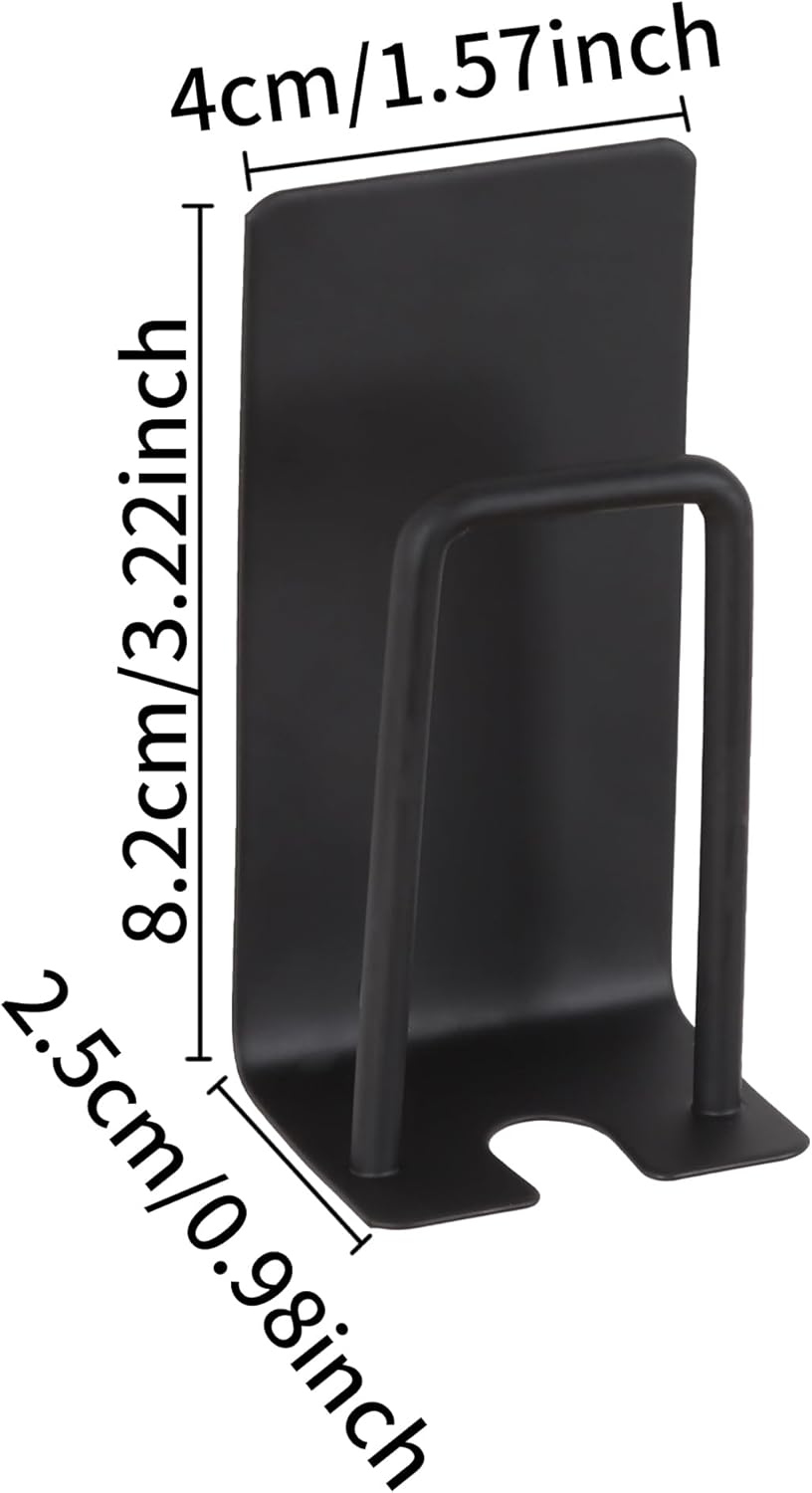 4 Pack Self-Adhesive Stainless Steel Wall Mount Toothbrush Holder No Drilling Required for Electric Toothbrushes Black — image 6