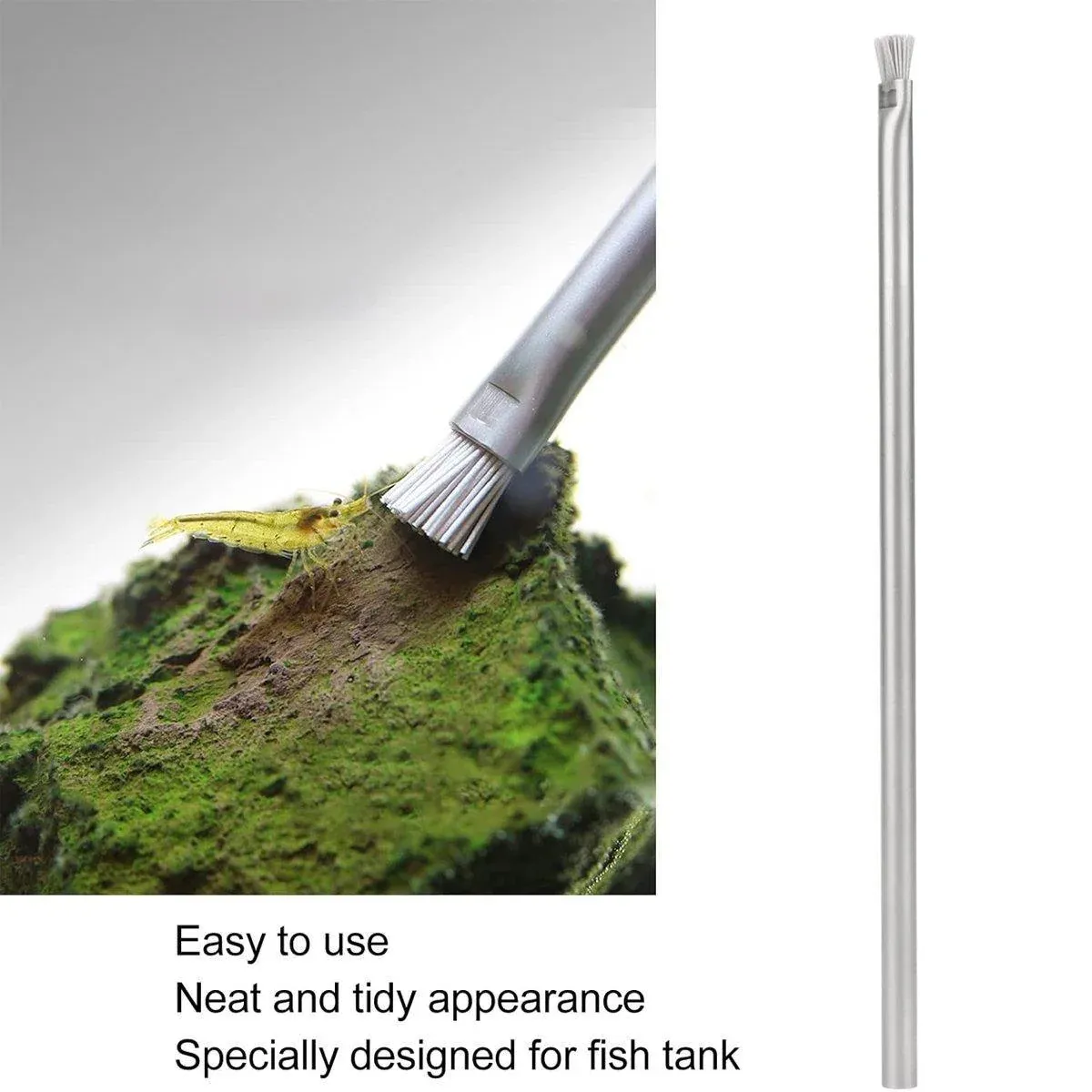 Algae Cleaning Brush for Stone Wood Aquarium Water Grass Landscaping - Soft Brush Wire-23cm — image 6
